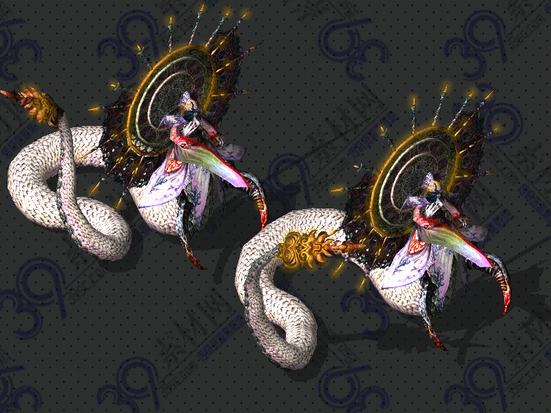 传奇白色响尾蛇怪物素材Y002-N25Y6R3--GW-049