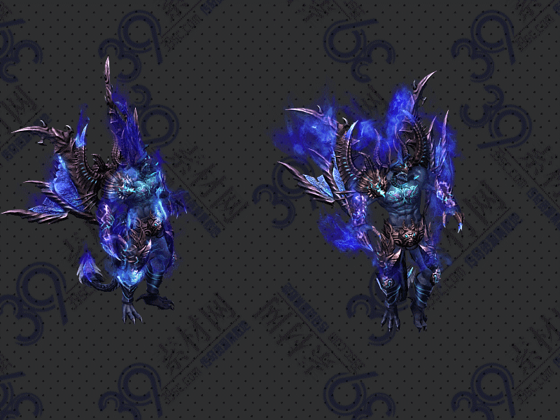 传奇蓝色恶魔怪物素材Y002-N25Y6R3--GW-107
