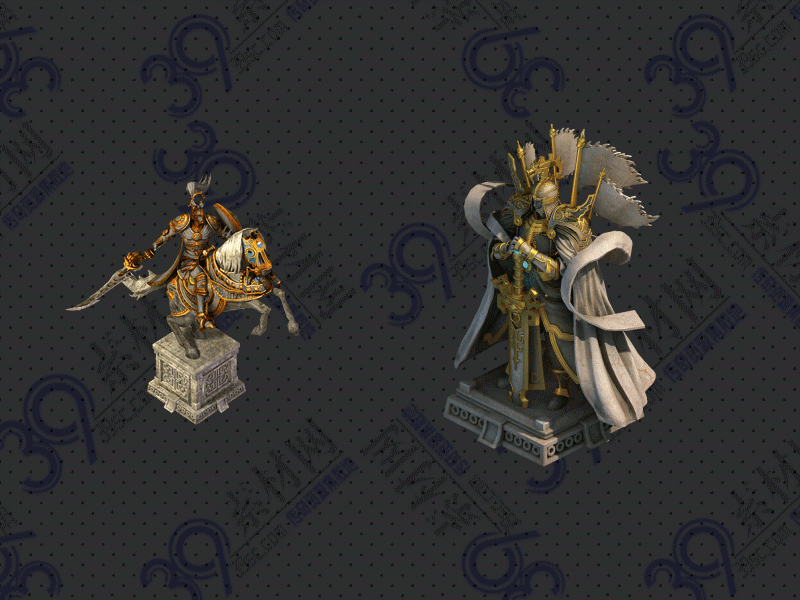 高清静态战士雕像NPC2组-Y002-N25Y5R7--NPC-025